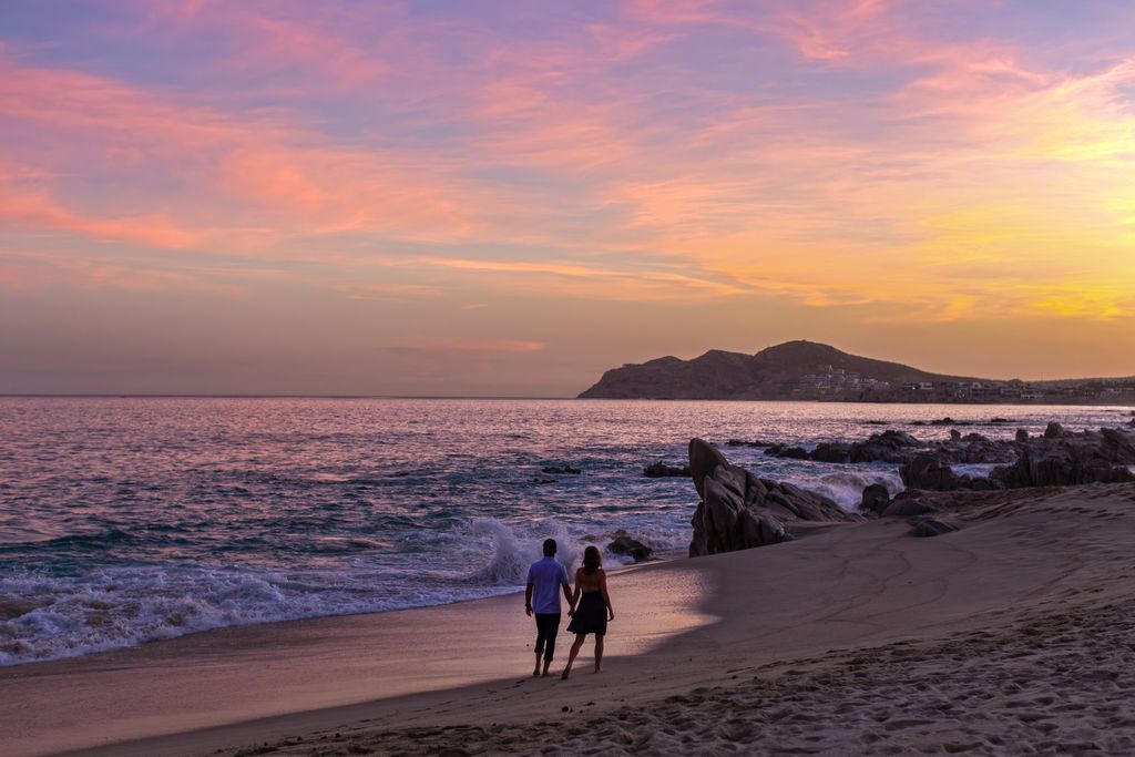 Garza Blanca Los Cabos beach at sunset